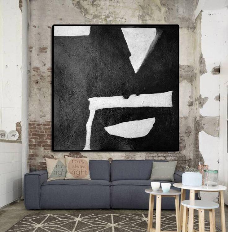 Minimal Black and White Painting #MN29A
